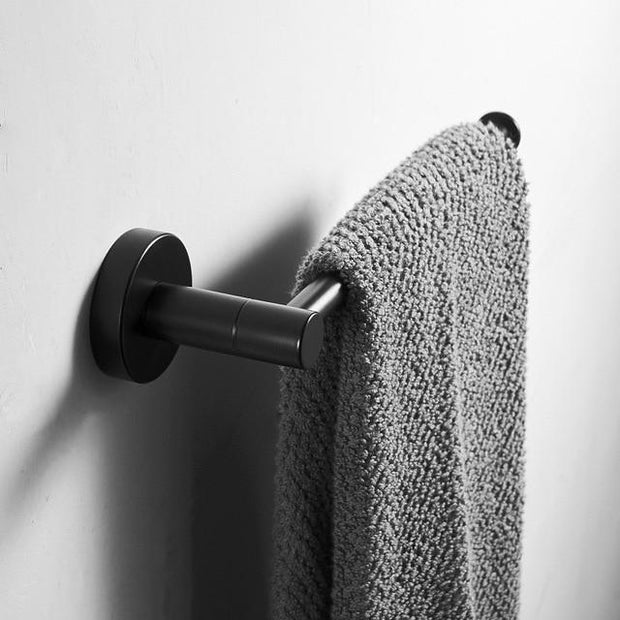 Modern Bathroom Black Hardware Set 304 Stainless Steel Towel Rack Paper Towel Holder Towel Bar Hook Bathroom Accessories