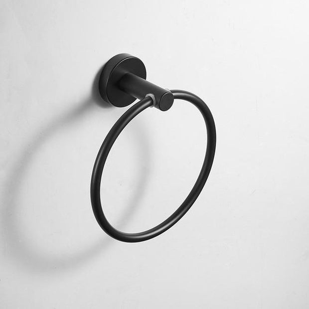 Modern Bathroom Black Hardware Set 304 Stainless Steel Towel Rack Paper Towel Holder Towel Bar Hook Bathroom Accessories