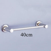 Anti-rust Stainless Steel Towel Shelf Wall-Mounted Bathroom Holder Adhesive Force Bathroom Shelf Single/Double Bars Towel Rack