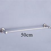 Anti-rust Stainless Steel Towel Shelf Wall-Mounted Bathroom Holder Adhesive Force Bathroom Shelf Single/Double Bars Towel Rack