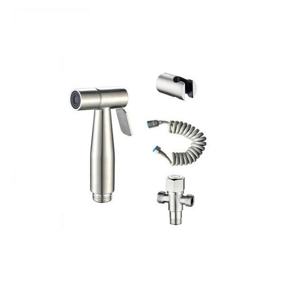 Stainless Steel Hand Held Bidet Faucet Sprayer Bidet Set Sprayer Gun Toilet Spray For Bathroom Self Cleaning Shower Head