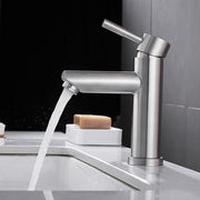 Basin Faucets Black/Brushed Nickel Stainless Steel Single Handle Bathroom Basin Faucet Cold Hot Sink Mixer Taps