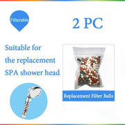 Bathroom 3-Function SPA shower head with switch on/off button high Pressure Anion Filter Bath Head Water Saving Shower