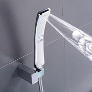 Waterfall 2 Function Hand Held Shower Head High Pressure Rain Shower Sprayer Set Water Saving New Design