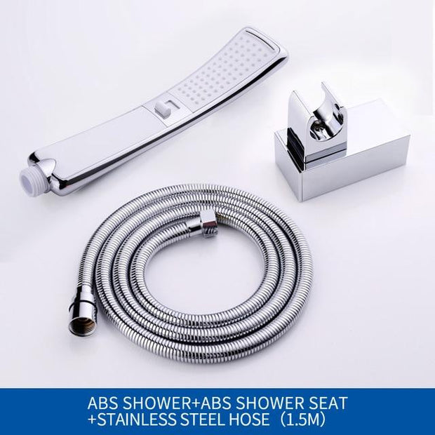Waterfall 2 Function Hand Held Shower Head High Pressure Rain Shower Sprayer Set Water Saving New Design
