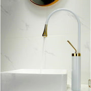Basin faucets Black gold bathroom faucet for bathroom basin mixer tall taps waterfall mixer single hole sink faucet