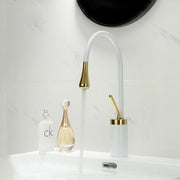 Basin faucets Black gold bathroom faucet for bathroom basin mixer tall taps waterfall mixer single hole sink faucet