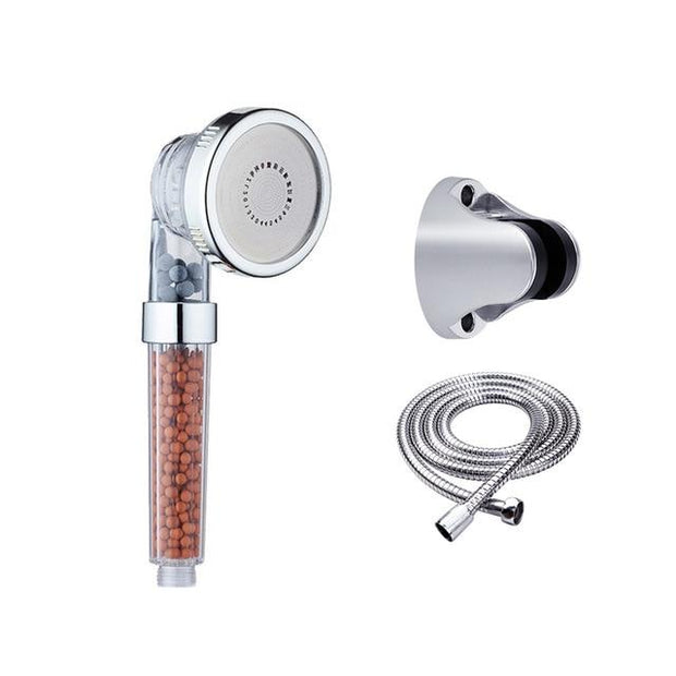 3 Function Adjustable Jetting Shower Head Bathroom High Pressure Water Handheld Saving Filter SPA Shower Heads with box