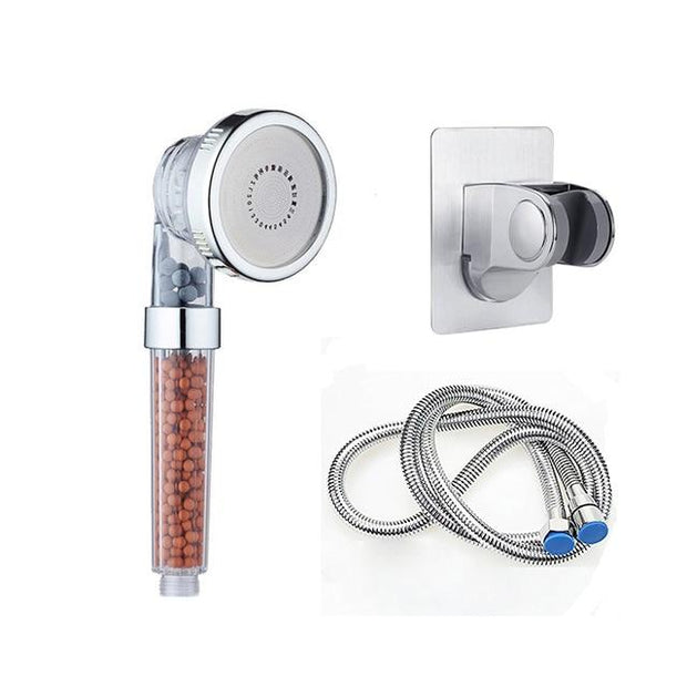 3 Function Adjustable Jetting Shower Head Bathroom High Pressure Water Handheld Saving Filter SPA Shower Heads with box