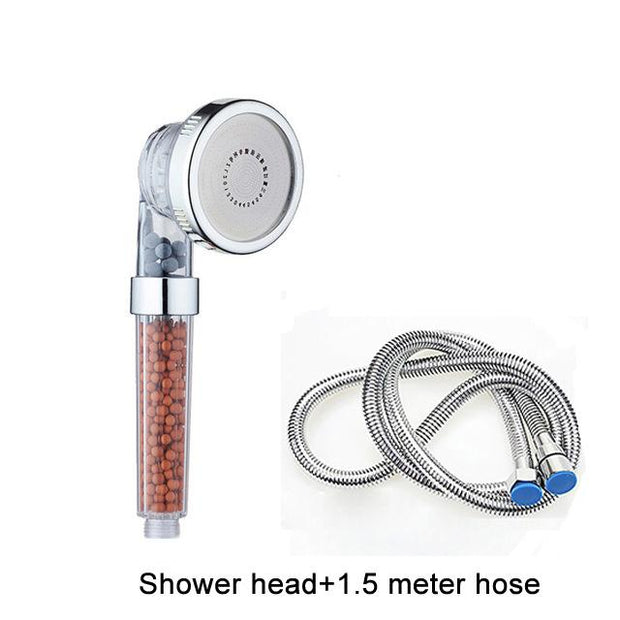 3 Function Adjustable Jetting Shower Head Bathroom High Pressure Water Handheld Saving Filter SPA Shower Heads with box