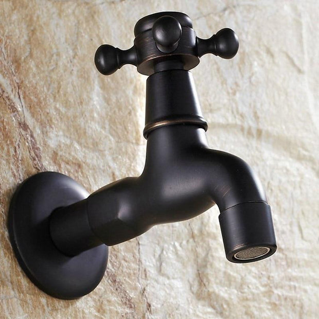 Dark Black Oil Rubbed Brass Extra Long Wall Mounted Bathroom Kitchen Laundry Sink Faucet Taps