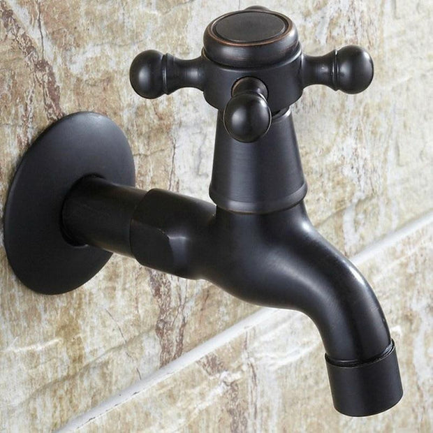 Dark Black Oil Rubbed Brass Extra Long Wall Mounted Bathroom Kitchen Laundry Sink Faucet Taps