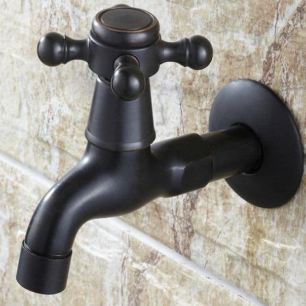 Dark Black Oil Rubbed Brass Extra Long Wall Mounted Bathroom Kitchen Laundry Sink Faucet Taps